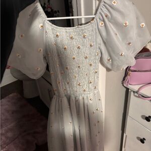 Elegant White Floral Dress